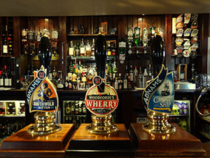 Adnams ale at the Ferry Boat Inn Felixstowe