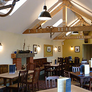 Inside the new pub extension